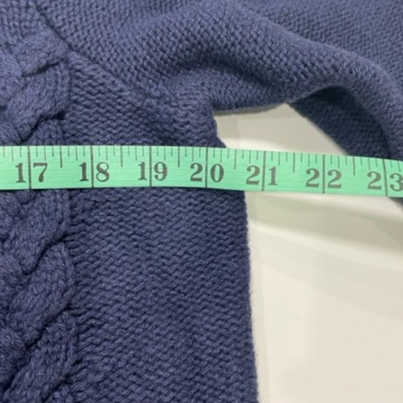 BANANA REPUBLIC Deep Navy Cable Knick Thick Sweater BNWT~ Size Large - Picture 7 of 14